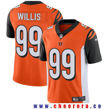 Jordan Willis Cincinnati Bengals orange Vapor jersey