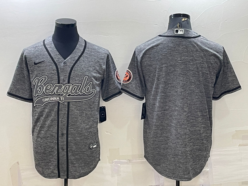 Custom Cincinnati Bengals grey jersey