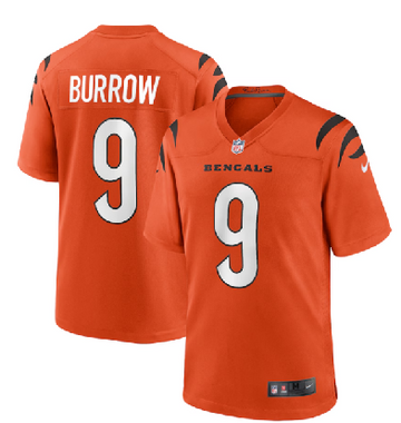 Joe Burrow Nike Cincinnati Bengals orange Game jersey