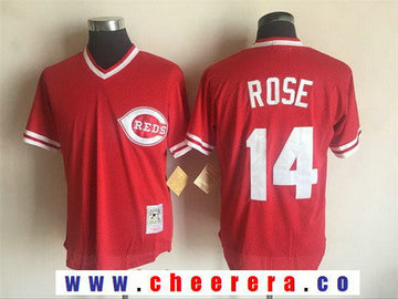Pete Rose Cincinnati Reds red Throwback jersey