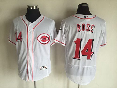 Pete Rose Cincinnati Reds white jersey