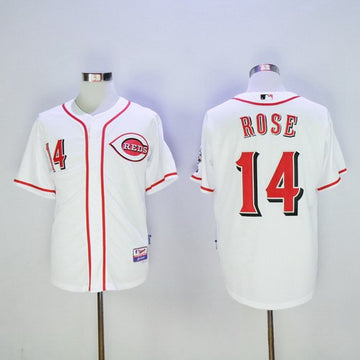Pete Rose Cincinnati Reds white jersey
