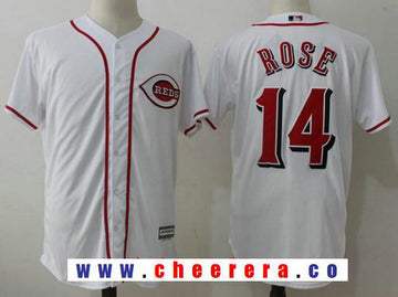 Pete Rose Cincinnati Reds white jersey
