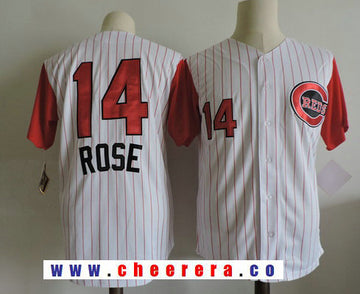 Pete Rose Cincinnati Reds white Throwback jersey