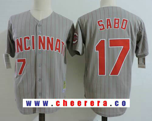 Chris Sabo Cincinnati Reds gray Throwback jersey