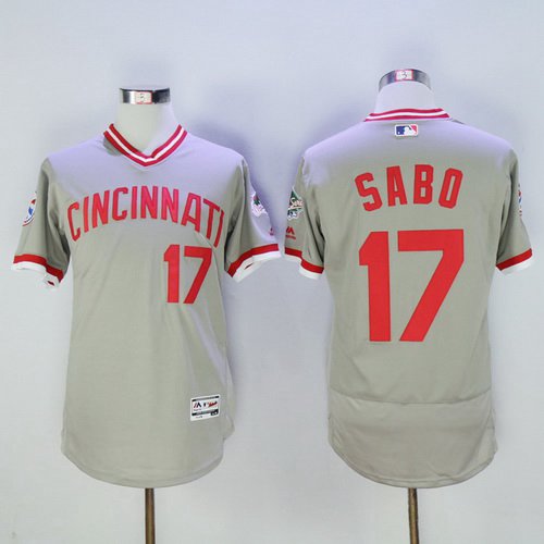 Chris Sabo Cincinnati Reds gray jersey