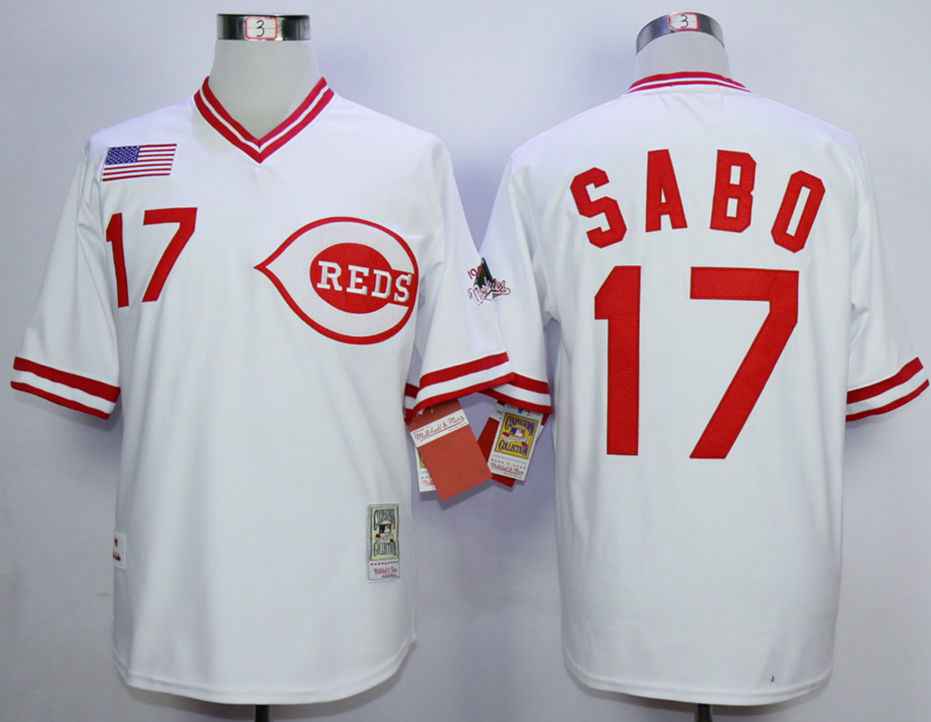 Chris Sabo Cincinnati Reds white Throwback jersey