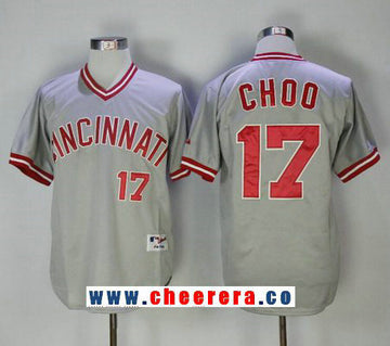 Shin-Soo Choo Cincinnati Reds gray Cooperstown jersey