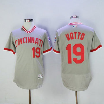 Joey Votto Cincinnati Reds gray jersey