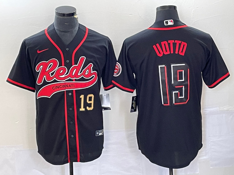Joey Votto Number Cincinnati Reds black City Connect jersey