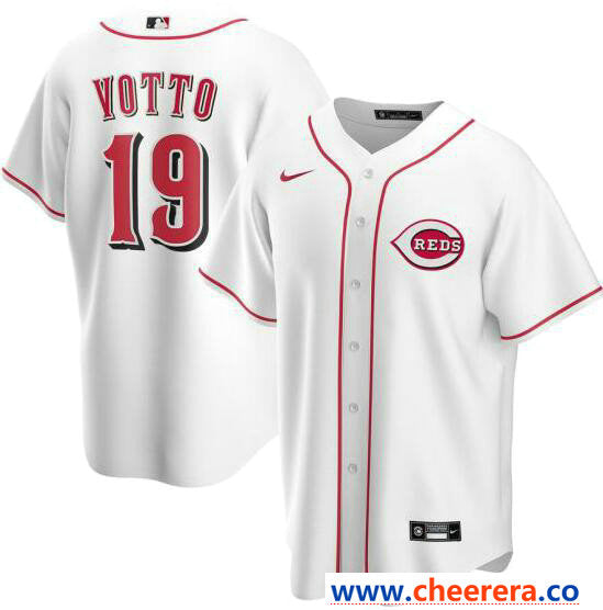 Joey Votto Cincinnati Reds white jersey