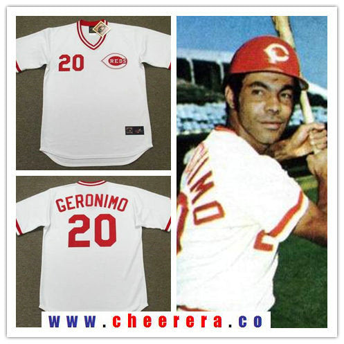 Cesar Geronimo Cincinnati Reds white Throwback jersey