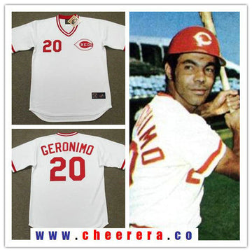 Cesar Geronimo Cincinnati Reds white Throwback jersey