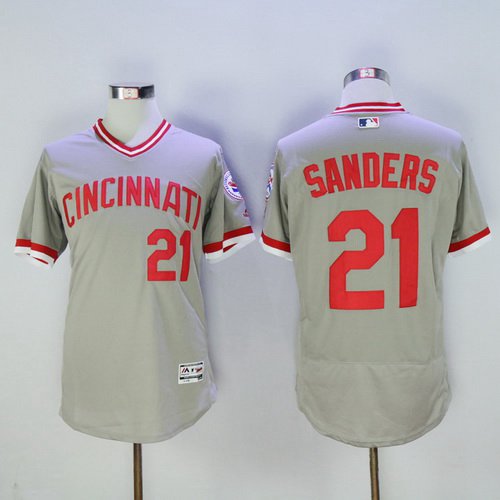 Deion Sanders Cincinnati Reds gray jersey