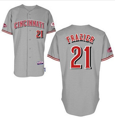 Todd Frazier Cincinnati Reds gray jersey