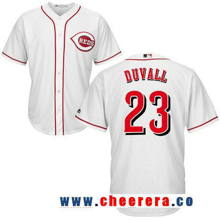 Adam Duvall Cincinnati Reds white Home jersey