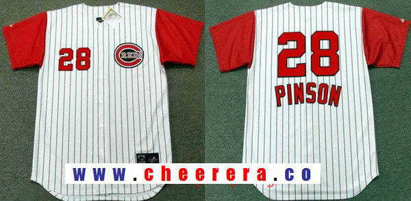 Vada Pinson Cincinnati Reds white Throwback jersey