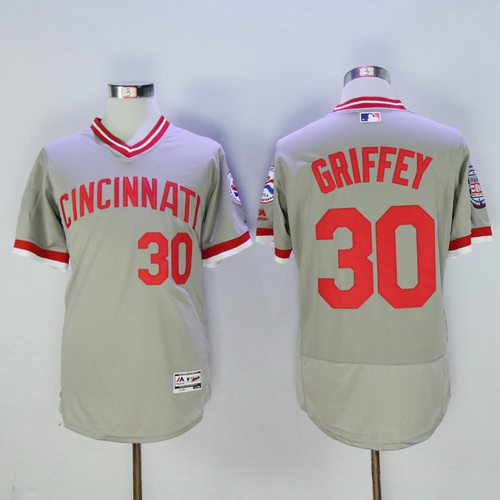 Ken Griffey Jr Cincinnati Reds gray jersey