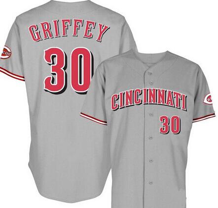 Ken Griffey Jr Cincinnati Reds gray Road jersey