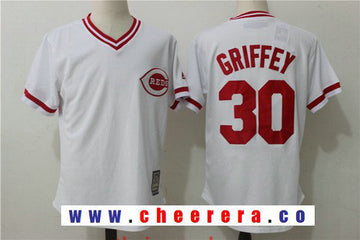Ken Griffey Jr Cincinnati Reds white Cooperstown jersey