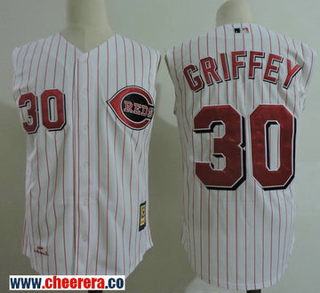 Ken Griffey Jr Cincinnati Reds white Cooperstown jersey