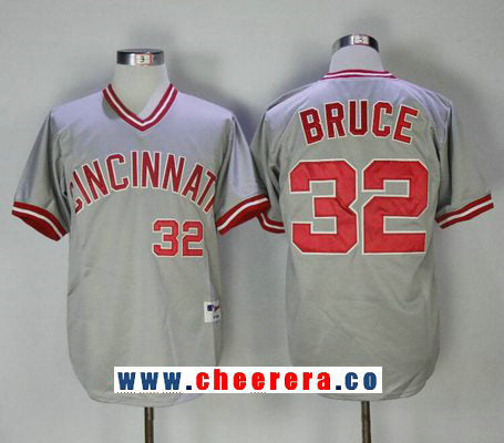 Jay Bruce Cincinnati Reds gray Cooperstown jersey