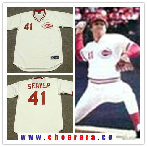 Tom Seaver Cincinnati Reds white Throwback jersey
