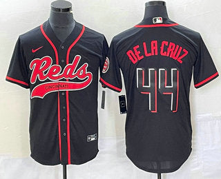 Elly De La Cruz Cincinnati Reds black jersey