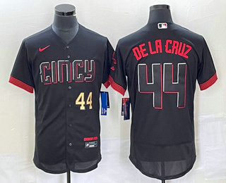 Elly De La Cruz Number Cincinnati Reds black City Connect jersey