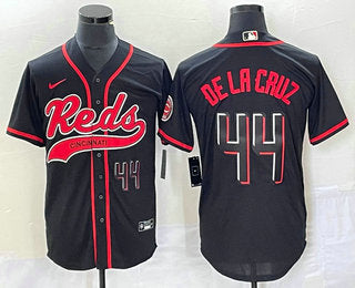 Elly De La Cruz Number Cincinnati Reds black jersey