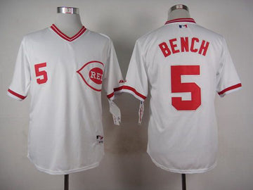 Johnny Bench Cincinnati Reds white jersey