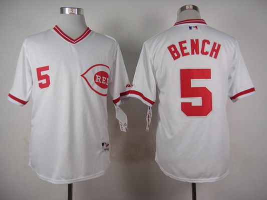 Johnny Bench Cincinnati Reds white jersey