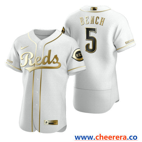 Johnny Bench Cincinnati Reds white jersey