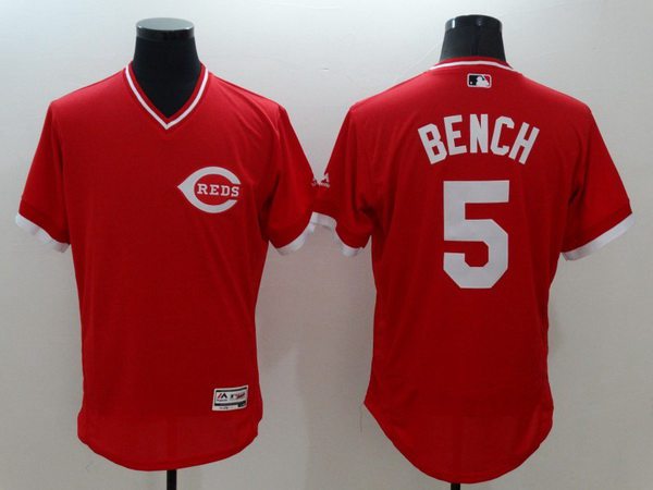 Johnny Bench Cincinnati Reds red jersey