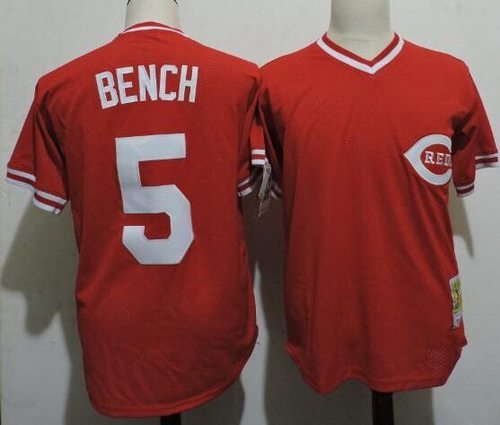 Johnny Bench Cincinnati Reds red Cooperstown jersey