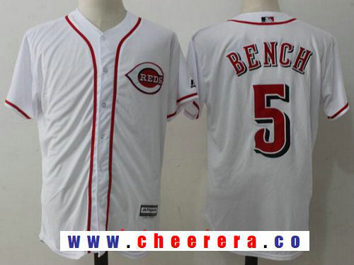 Johnny Bench Cincinnati Reds white jersey
