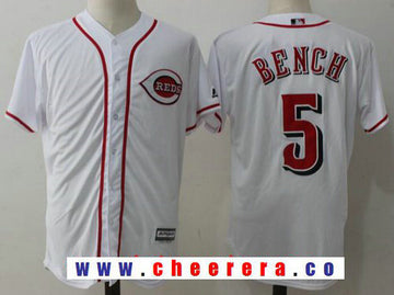 Johnny Bench Cincinnati Reds white jersey
