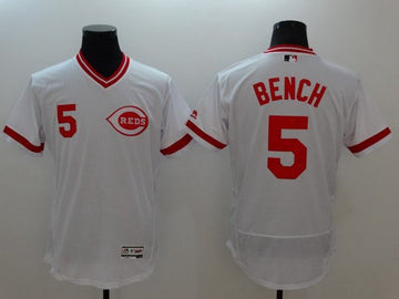 Johnny Bench Cincinnati Reds white jersey
