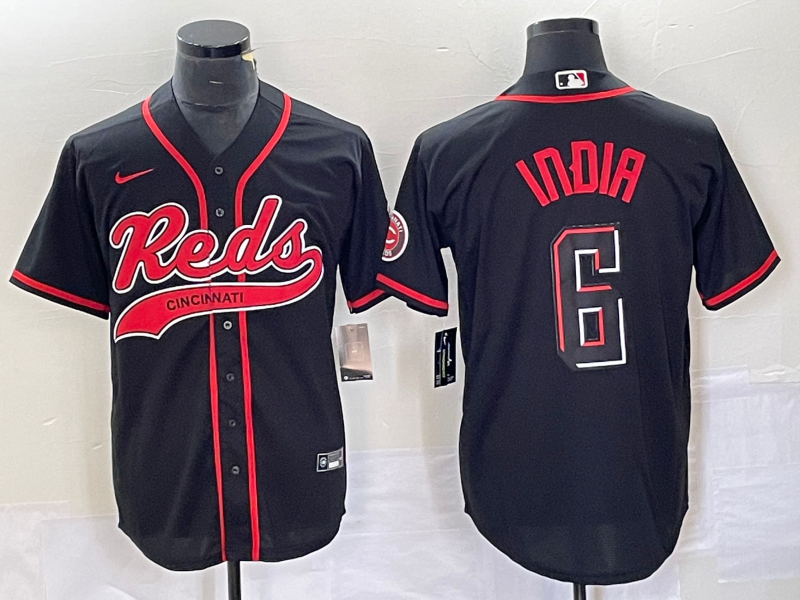 Jonathan India Cincinnati Reds black City Connect jersey