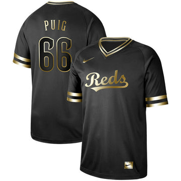 Yasiel Puig Cincinnati Reds black jersey