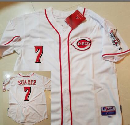 Eugenio Suarez Cincinnati Reds white Home jersey