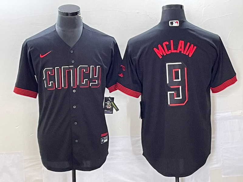 Matt McLain Cincinnati Reds black City Connect jersey