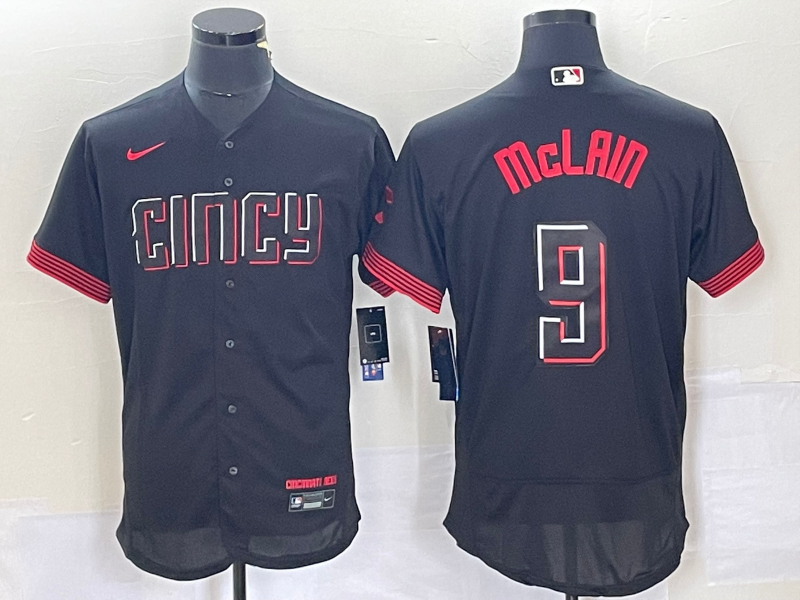 Matt McLain Cincinnati Reds black City Connect jersey