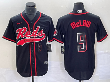 Matt McLain Number Cincinnati Reds black City Connect jersey