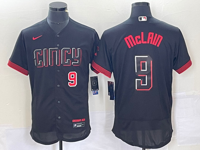 Matt McLain Number Cincinnati Reds black City Connect jersey