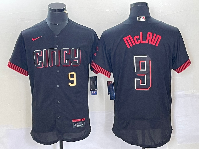 Matt McLain Number Cincinnati Reds black City Connect jersey