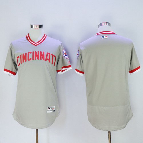Custom Cincinnati Reds gray jersey