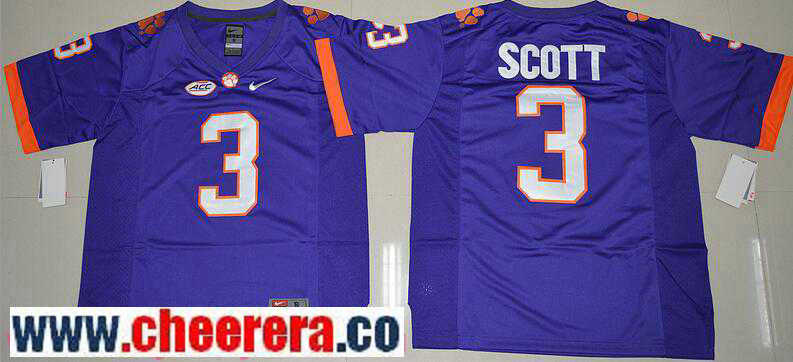 Artavis Scott Clemson Tigers purple jersey