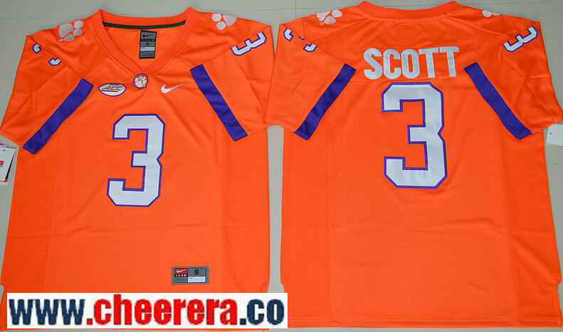 Artavis Scott Clemson Tigers orange jersey