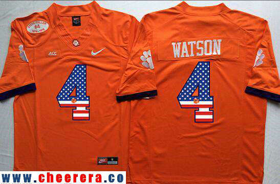 Deshaun Watson Clemson Tigers orange Fashion jersey